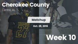 Matchup: Cherokee County vs. Week 10 2016