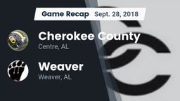Recap: Cherokee County  vs. Weaver  2018