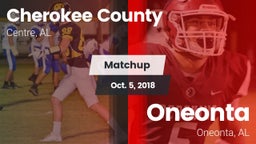 Matchup: Cherokee County vs. Oneonta  2018