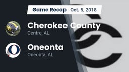 Recap: Cherokee County  vs. Oneonta  2018