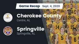 Recap: Cherokee County  vs. Springville  2020