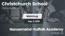 Matchup: Christchurch School vs. Nansemond-Suffolk Academy  2016