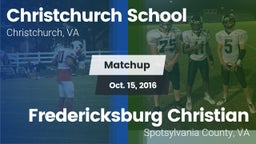 Matchup: Christchurch School vs. Fredericksburg Christian  2016