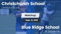 Matchup: Christchurch School vs. Blue Ridge School 2019