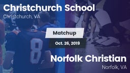 Matchup: Christchurch School vs. Norfolk Christian  2019