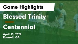Blessed Trinity  vs Centennial  Game Highlights - April 13, 2024