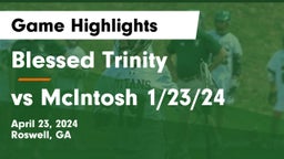 Blessed Trinity  vs vs McIntosh  1/23/24 Game Highlights - April 23, 2024