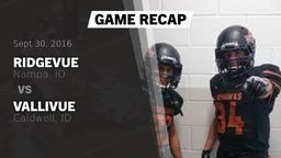 Recap: Ridgevue vs. Vallivue  2016