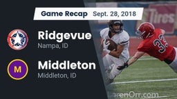 Recap: Ridgevue vs. Middleton  2018