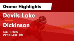 Devils Lake  vs Dickinson  Game Highlights - Feb. 1, 2020