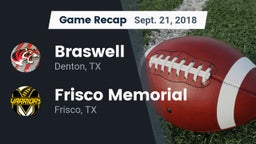 Recap: Braswell  vs. Frisco Memorial  2018