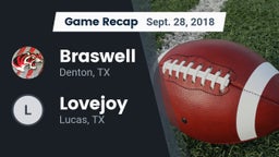 Recap: Braswell  vs. Lovejoy  2018