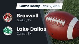 Recap: Braswell  vs. Lake Dallas  2018