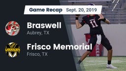 Recap: Braswell  vs. Frisco Memorial  2019