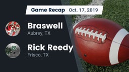 Recap: Braswell  vs. Rick Reedy  2019