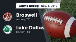 Recap: Braswell  vs. Lake Dallas  2019