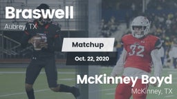Matchup: Braswell  vs. McKinney Boyd  2020