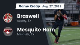 Recap: Braswell  vs. Mesquite Horn  2021