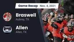 Recap: Braswell  vs. Allen  2021