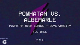 Powhatan football highlights Powhatan vs. Albemarle 