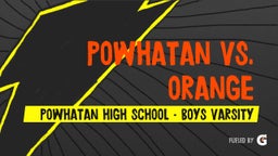 Powhatan football highlights Powhatan vs. Orange