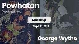 Matchup: Powhatan  vs. George Wythe  2019