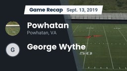 Recap: Powhatan  vs. George Wythe  2019