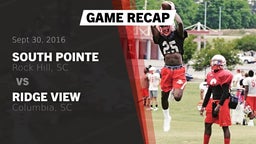 Recap: South Pointe  vs. Ridge View  2016