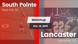 Matchup: South Pointe High vs. Lancaster  2016