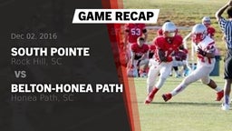Recap: South Pointe  vs. Belton-Honea Path  2016
