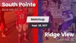 Matchup: South Pointe High vs. Ridge View  2017