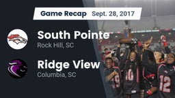 Recap: South Pointe  vs. Ridge View  2017