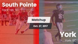 Matchup: South Pointe High vs. York  2017