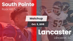 Matchup: South Pointe High vs. Lancaster  2018