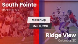 Matchup: South Pointe High vs. Ridge View  2018
