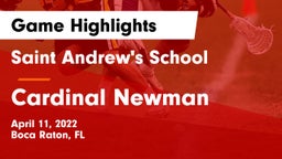 Saint Andrew's School vs Cardinal Newman Game Highlights - April 11, 2022