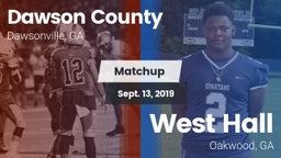 Matchup: Dawson County High vs. West Hall  2019