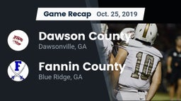 Recap: Dawson County  vs. Fannin County  2019