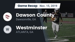 Recap: Dawson County  vs. Westminster 2019