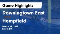 Downingtown East  vs Hempfield  Game Highlights - March 19, 2022
