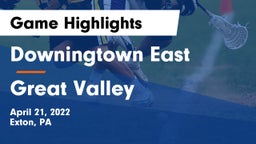 Downingtown East  vs Great Valley  Game Highlights - April 21, 2022