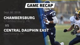 Recap: Chambersburg  vs. Central Dauphin East  2016