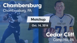 Matchup: Chambersburg High vs. Cedar Cliff  2016