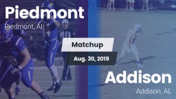 Matchup: Piedmont  vs. Addison  2019