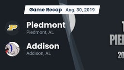 Recap: Piedmont  vs. Addison  2019