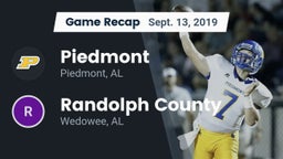 Recap: Piedmont  vs. Randolph County  2019