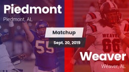 Matchup: Piedmont  vs. Weaver  2019