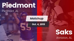 Matchup: Piedmont  vs. Saks  2019