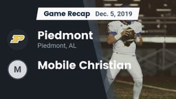 Recap: Piedmont  vs. Mobile Christian 2019