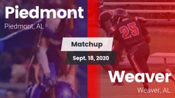 Matchup: Piedmont  vs. Weaver  2020